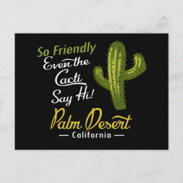 Cartão Postal Cacto engraçado retrô de Palm Desert