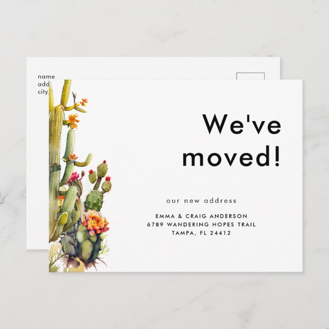 Cartão Postal Cacto Mudamos (Frente/Verso)