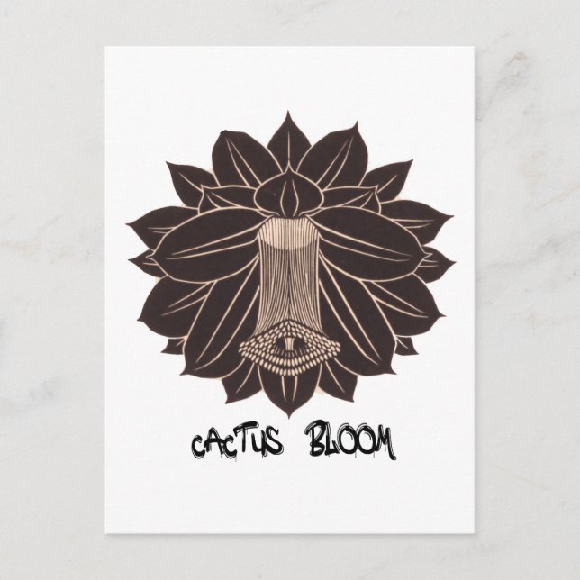 Cartão Postal Cactus Bloom (Frente)