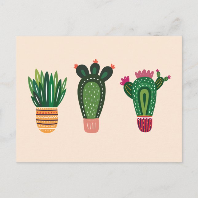 Cartão Postal Cactus Cute (Frente)