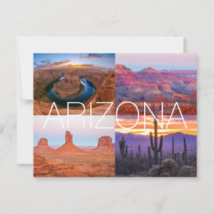 Cartão Postal Cactus Red Rock Sunset Nature Landscaps Arizona