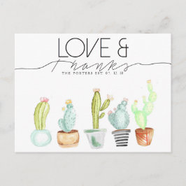Cartão Postal Cactus Watercolor | OBRIGADOS