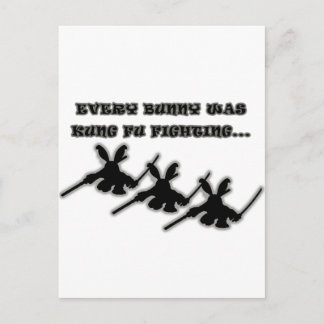 Cartão Postal Cada coelhinho estava lutando...