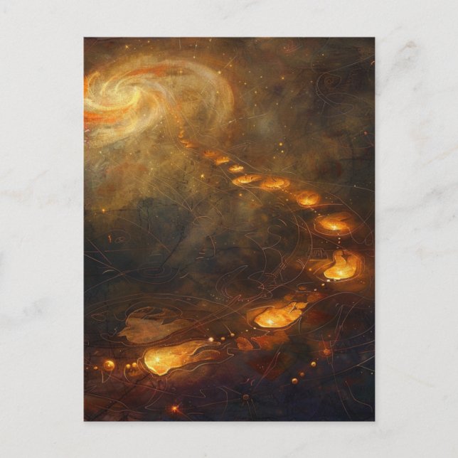 Cartão Postal Cada passo é um Design Ritual — Caminho Místico (Frente)