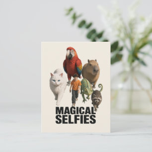 Cartão Postal Cada Selfie é um Encontro Mágico