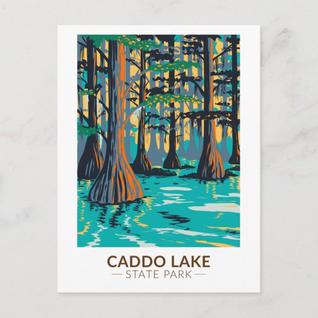 Cartão Postal Caddo Lake State Park Texas Vintage (Frente)