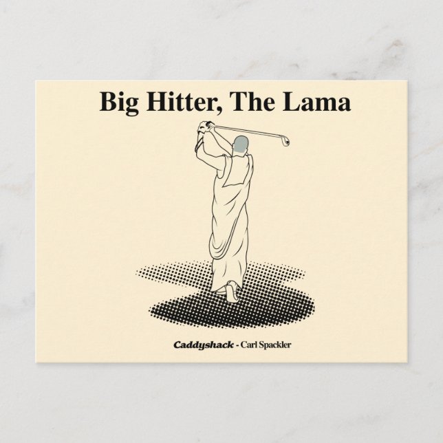 Cartão Postal Caddyshack | Big Hitter, Lama (Frente)