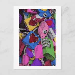 Cartão Postal Cadeados do Amor