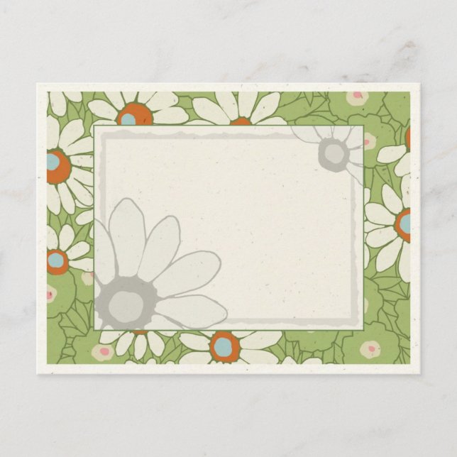 Cartão Postal Cadeia de margaridas no dia (Frente)