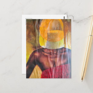 Cartão Postal Cadeira Para uma Cabeça Moda de Fantasia Surreal