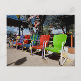 Cartão Postal Cadeiras Coloridas Na Rota 66