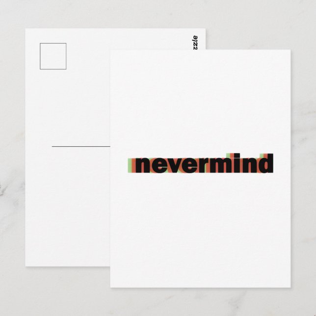 Cartão Postal caderno nevermind (Frente/Verso)