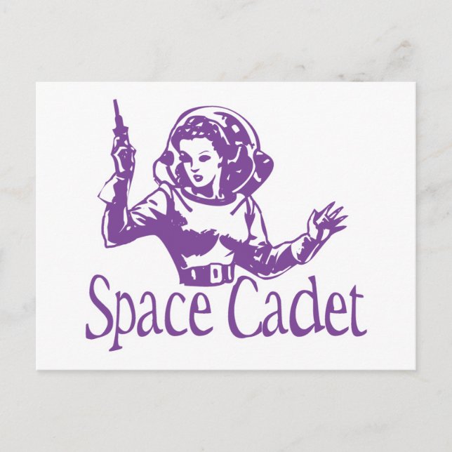 Cartão Postal Cadete Espacial Roxo (Frente)