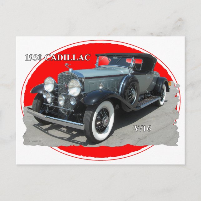 CARTÃO POSTAL CADILLAC 1930 V/16 (Frente)