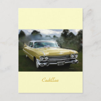 Cartão Postal Cadillac Amarelo