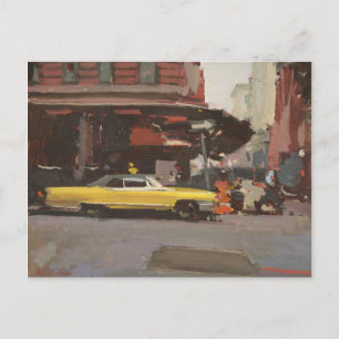 Cartão Postal Cadillac amarelo 2012