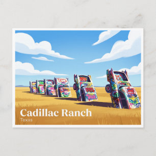Cartão Postal Cadillac Ranch Amarillo Texas