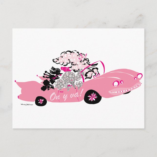 Cartão Postal Cadillac Rosa (Frente)