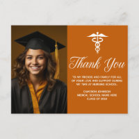 Caduceu Médico Foto Laranja Branco Obrigado
