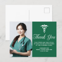 Caduceu Médico Verde Branco Foto Obrigado
