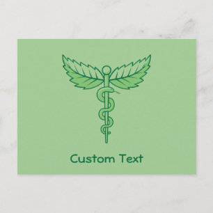 Cartão Postal Caduco com folhas