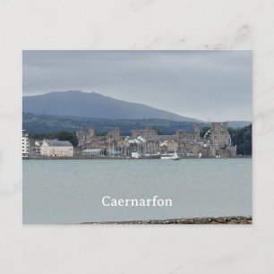 Cartão Postal Caernarfon a partir de Anglesey