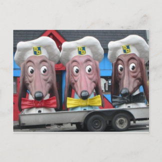 Cartão Postal Cães de Jantar