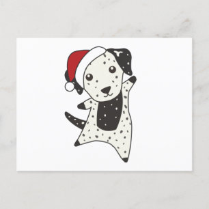 Cartão Postal Cães de Natal Dalmáticos Cães de inverno Cães de i