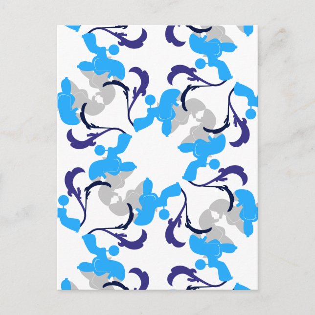 Cartão Postal Cães de Padrão (Frente)