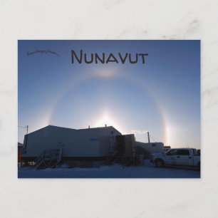 Cartão Postal Cães do Ártico em Anviat Nunavut Canadá