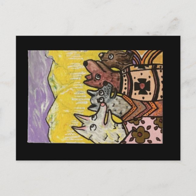 Cartão Postal Cães-do-índio, Brilho Aspen (Frente)