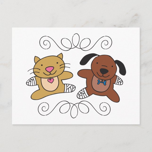 Cartão Postal Cães e Gatos (Frente)