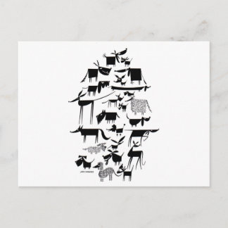 Cartão Postal Cães Menagerie