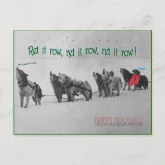 Cartão Postal Cães Sled Cantando: Coro Malamute do Alaska