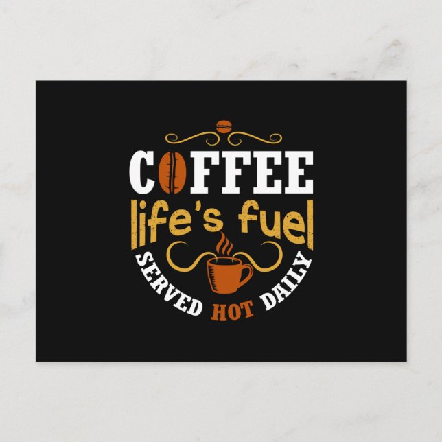 Cartão Postal Café Combustível da Vida (Frente)