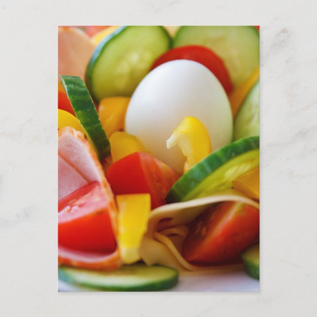 Cartão Postal Café da manhã de Vegan saudável (Frente)