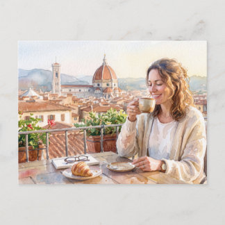 Cartão Postal Café da Manhã em Florença