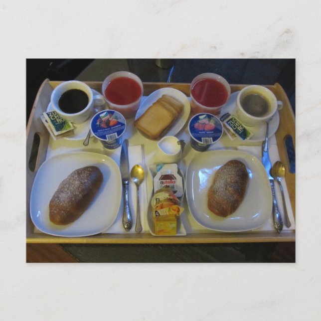 Cartão Postal Café da manhã italiano (Frente)