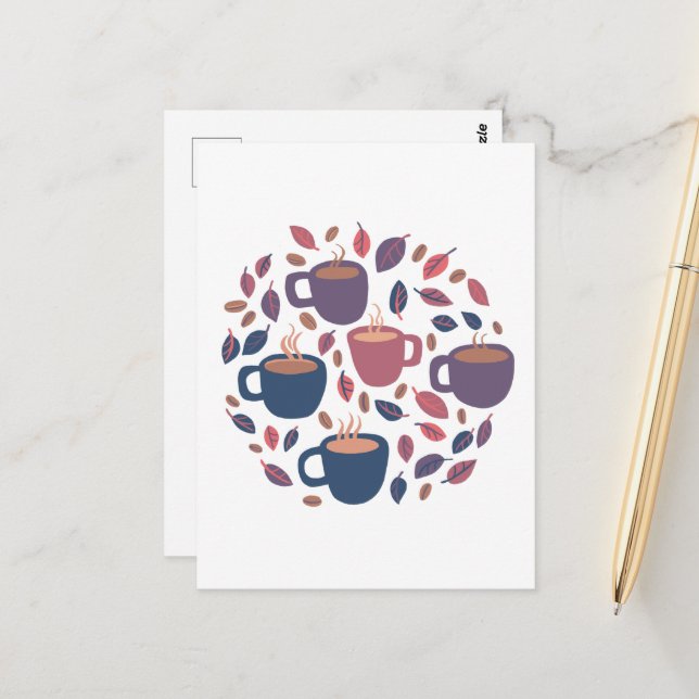 Cartão Postal Café da Manhã - Pastel Bonito Colorido Personaliza (Frente/Verso In Situ)