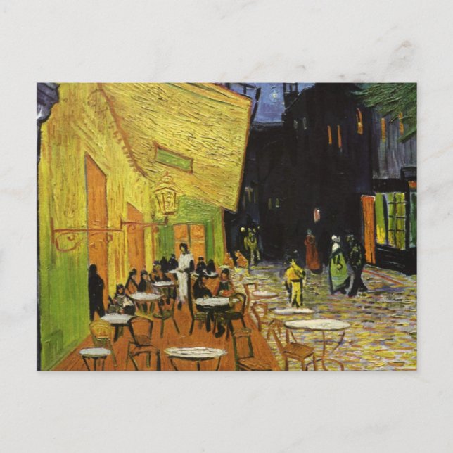 Cartão Postal Café da Noite de Van Gogh (Frente)