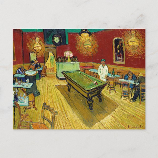 Cartão Postal Café da Noite - Pintura de Vincent van Gogh (Frente)