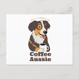 Cartão Postal Café De Cachorro Aussie