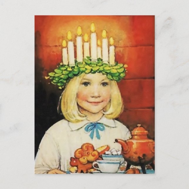 Cartão Postal “Café de Natal” de Jenny Nystrom (Frente)