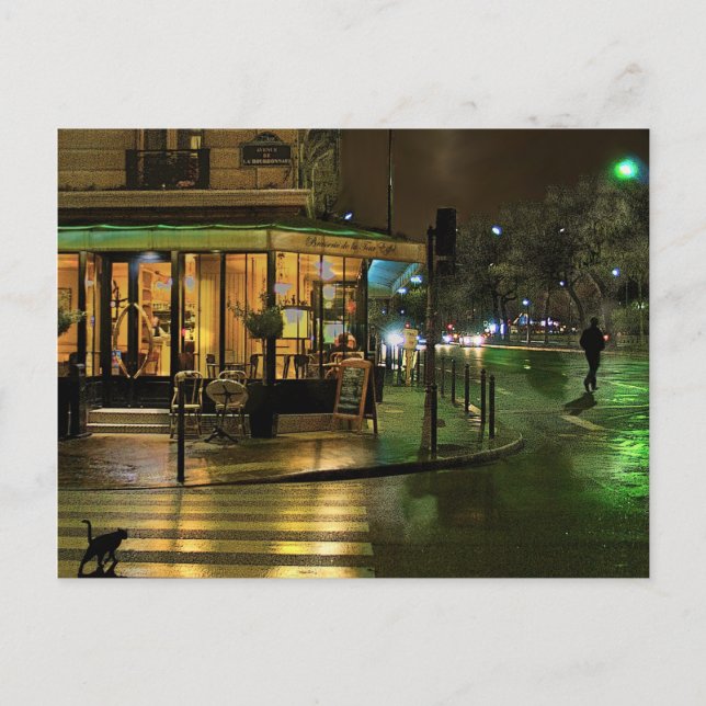 Cartão Postal Café de Paris à Noite (Frente)