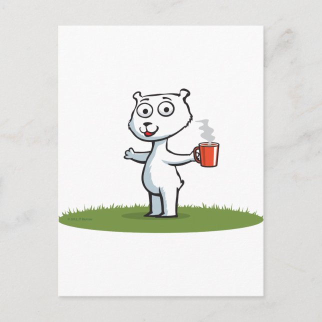 Cartão Postal Café de Urso Polar (Frente)