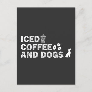 Cartão Postal Café e cães gelados