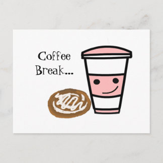 Cartão Postal Café e Rolo de Canela