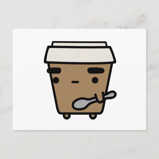 Cartão Postal Café e Spoon (Frente)