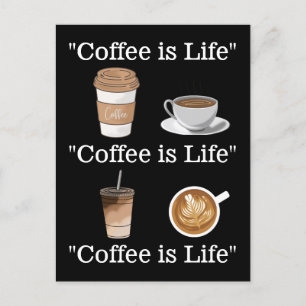 Cartão Postal "Café é Vida"