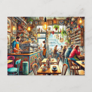 Cartão Postal Café ecético em Melbourne Mug
